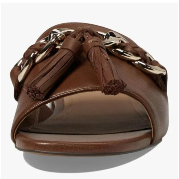 Johnston & Murphy Lilly Chain Leather Slide Slippers Size 7.5 - Picture 6 of 9